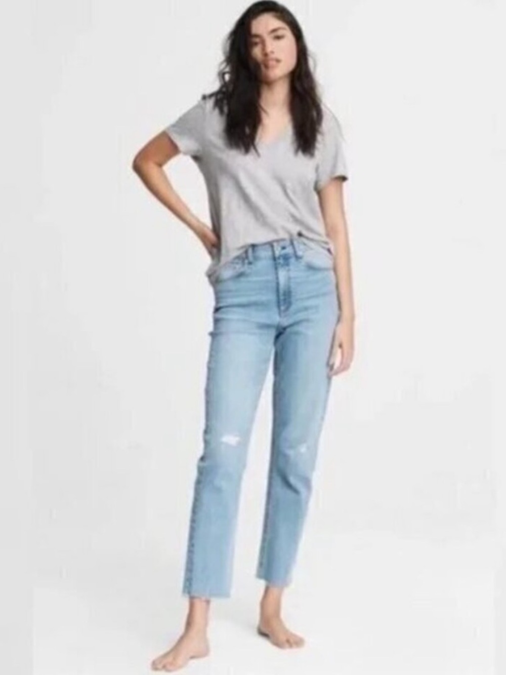 Rag & Bone Nina High Rise Ankle Cigarette Jean Starway Wash Womens 29